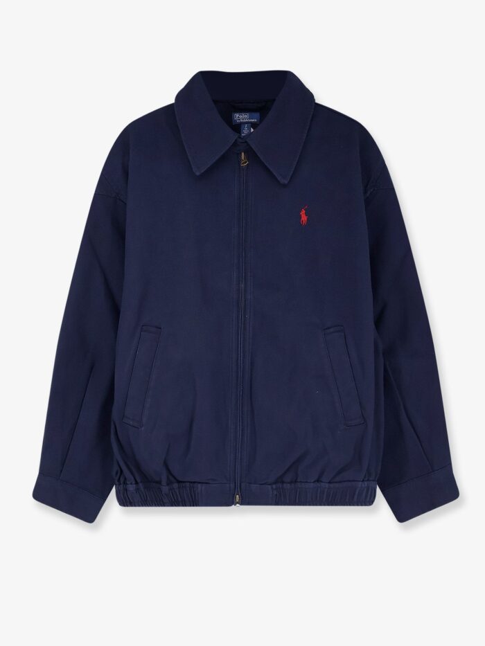 Polo Ralph Lauren Blue Denim Jacket With Embroidered Logo On The Front