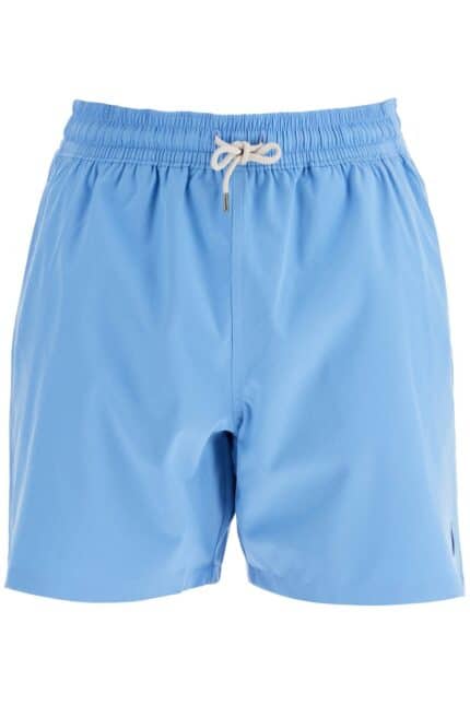 POLO RALPH LAUREN Blue Recycled Polyester Swim Trunks With Embroidered Logo