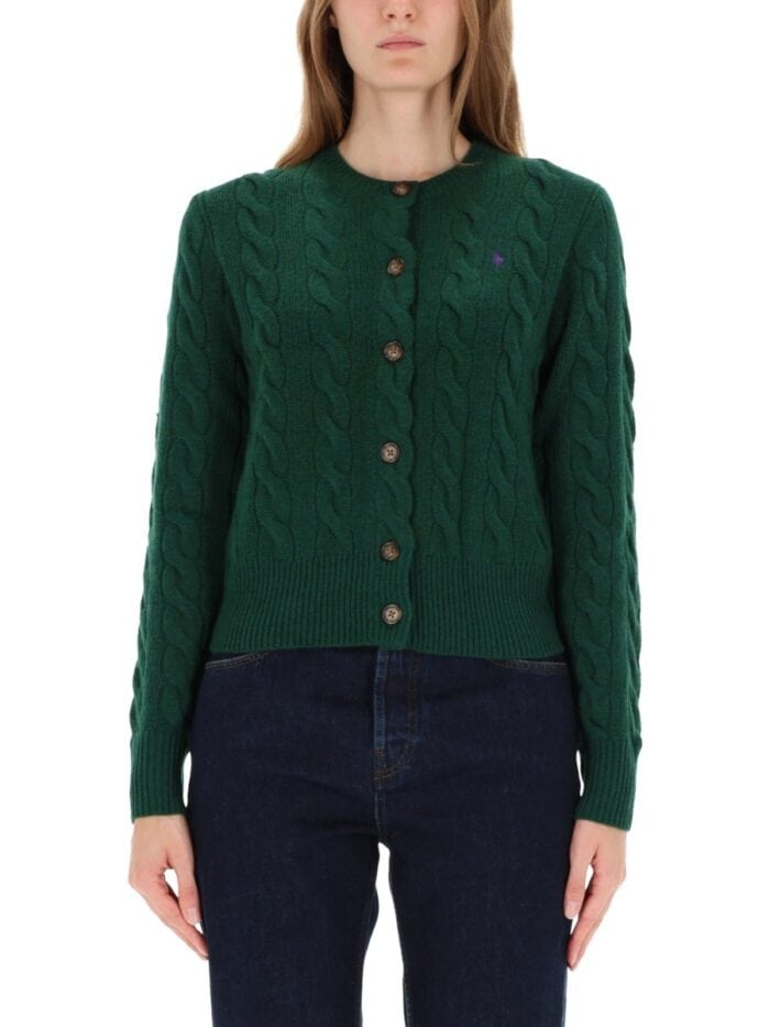 polo ralph lauren cable knit cardigan Polo Ralph Lauren CABLE-KNIT CARDIGAN