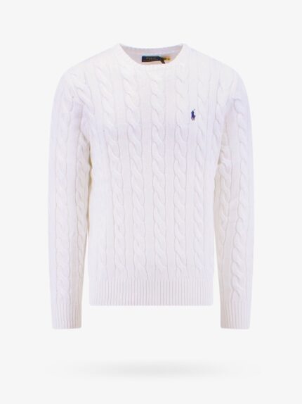 Polo Ralph Lauren Cable Knit Cotton Sweater With Iconic Logo
