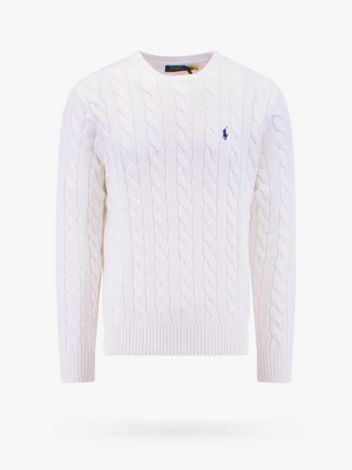 Polo Ralph Lauren Cable Knit Cotton Sweater With Iconic Logo