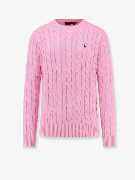 Polo Ralph Lauren Cable Knit Cotton Sweater With Iconic Logo