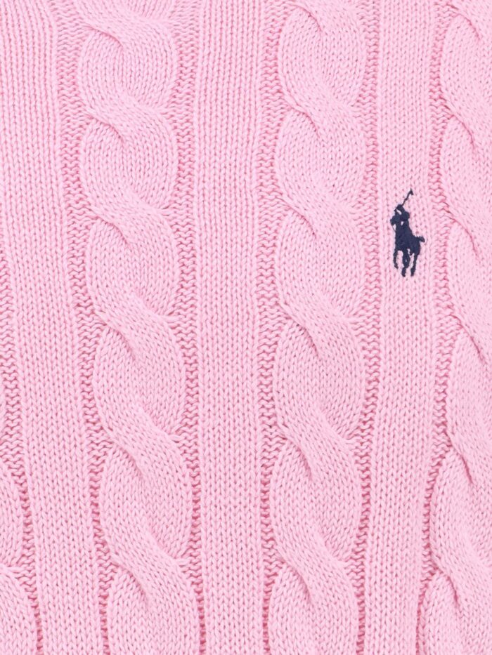 Polo Ralph Lauren Cable Knit Cotton Sweater With Iconic Logo