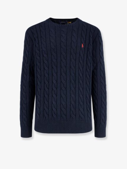 Polo Ralph Lauren Cable Knit Cotton Sweater With Iconic Logo