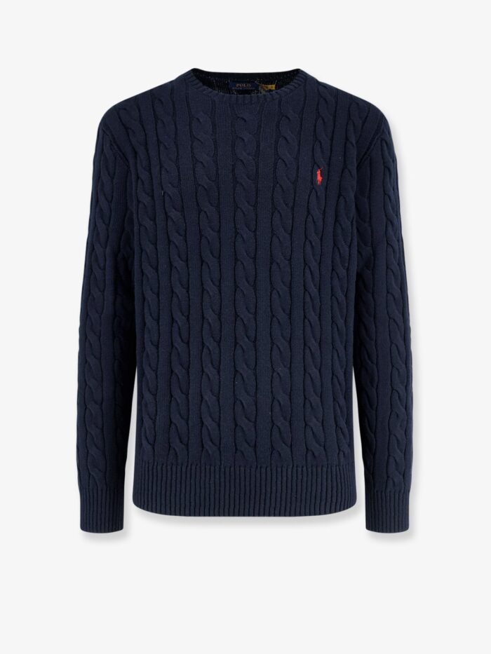 Polo Ralph Lauren Cable Knit Cotton Sweater With Iconic Logo