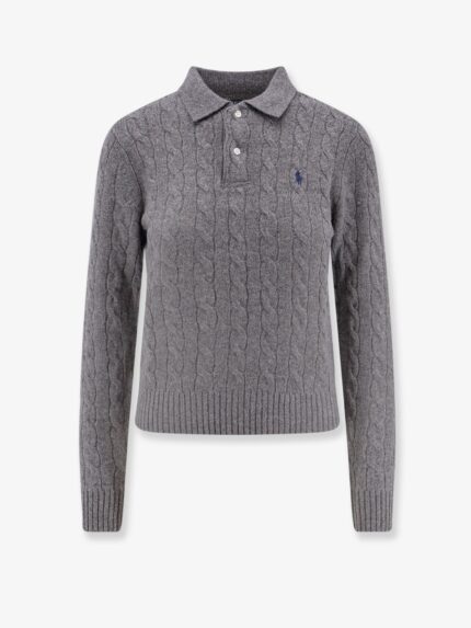 Polo Ralph Lauren Cable Knit Wool And Cashmere Polo Sweater