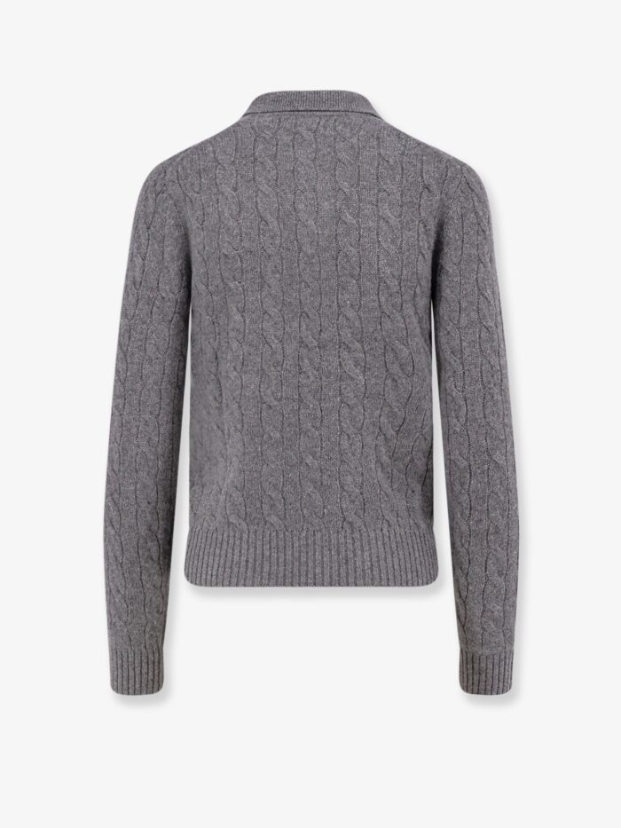 Polo Ralph Lauren Cable Knit Wool And Cashmere Polo Sweater