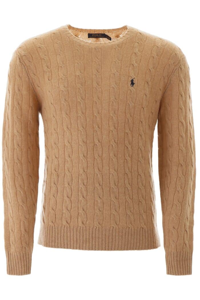 POLO RALPH LAUREN Cable Knit Wool-cashmere Sweater