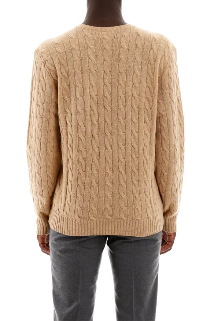 POLO RALPH LAUREN Cable Knit Wool-cashmere Sweater