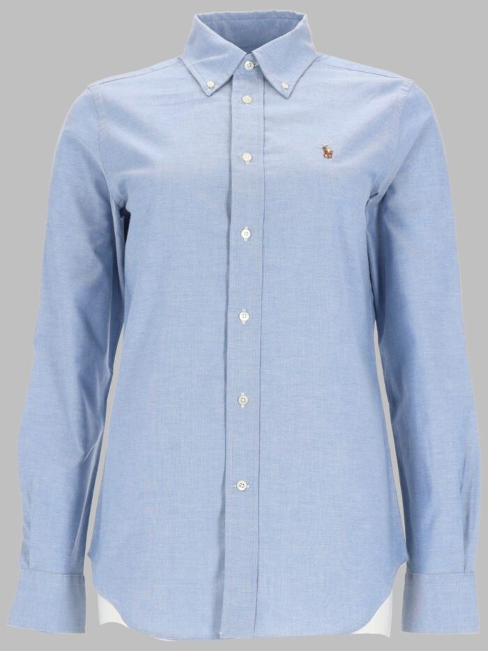 polo ralph lauren camicia in cotone con logo Polo Ralph Lauren CAMICIA IN COTONE CON LOGO