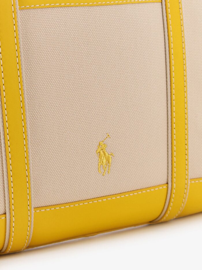 Polo Ralph Lauren Canvas Shoulder Bag With Embroidered Logo On The Front