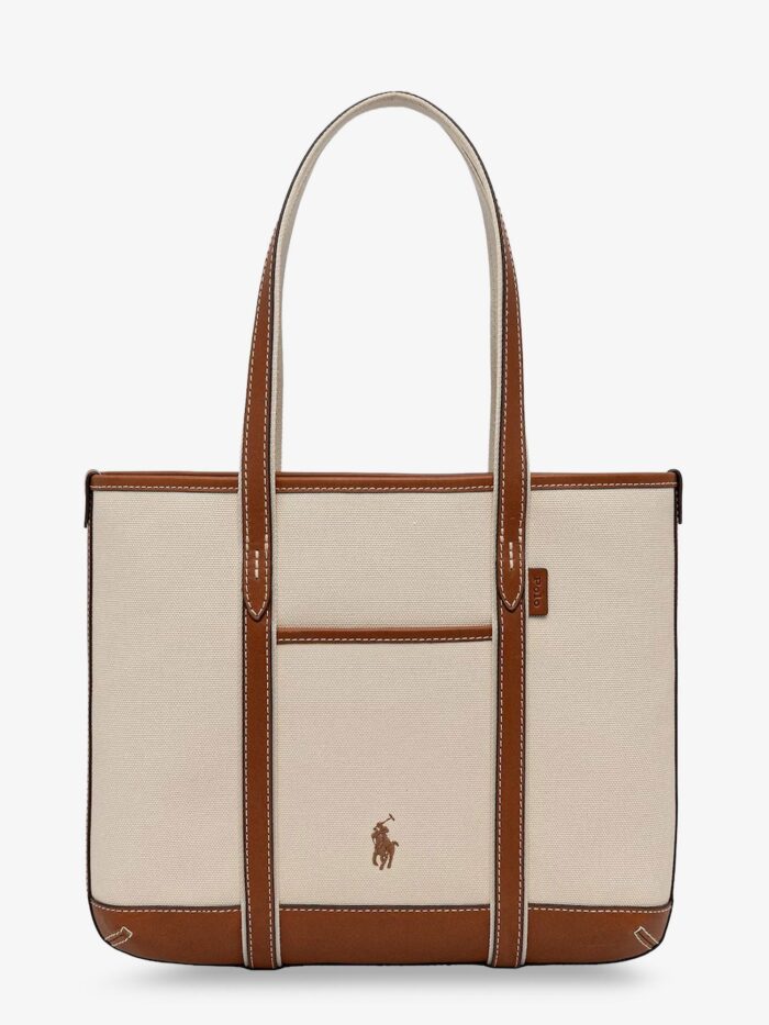 Polo Ralph Lauren Canvas Shoulder Bag With Embroidered Logo On The Front