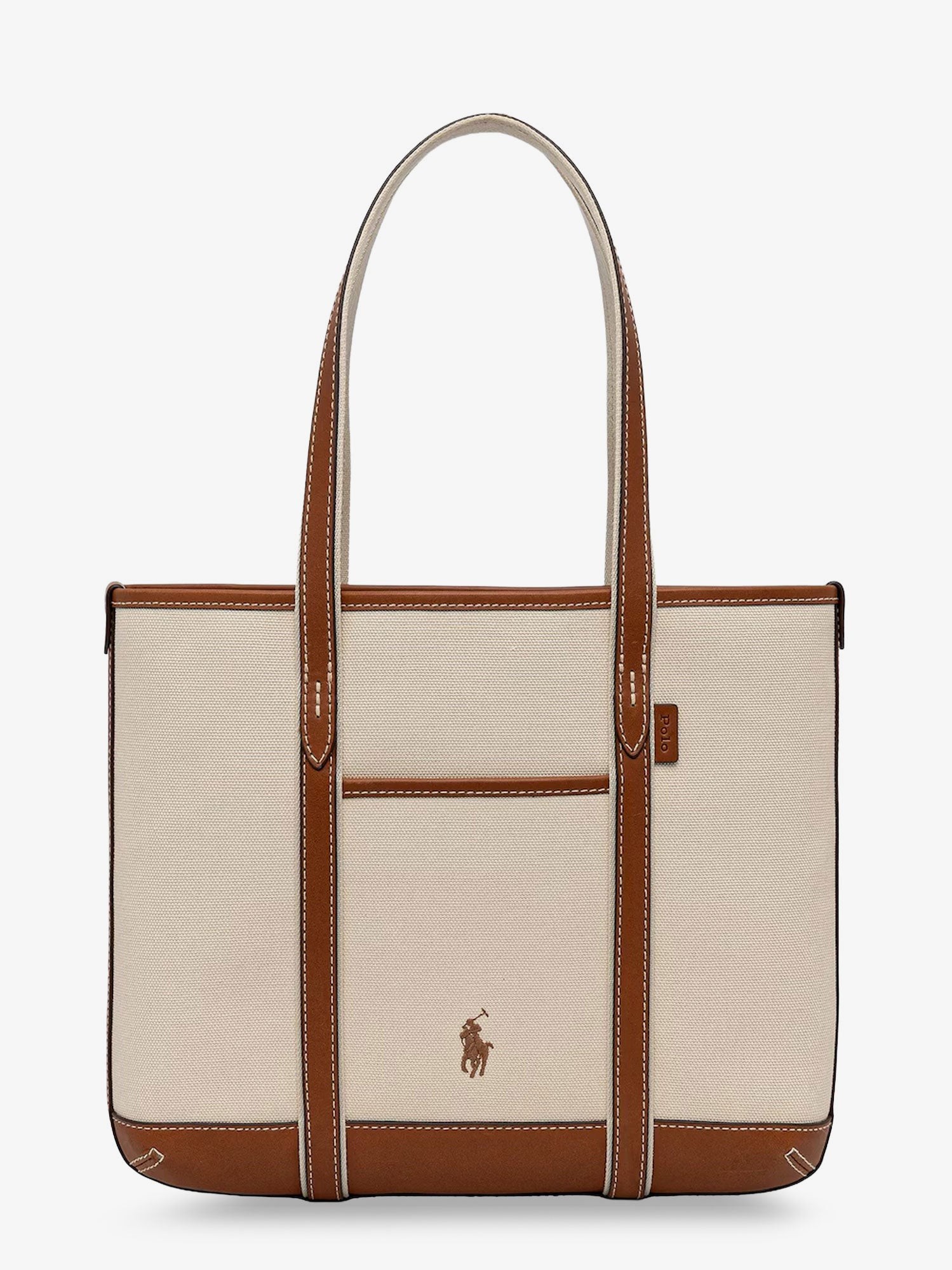 Polo Ralph Lauren Canvas Shoulder Bag With Embroidered Logo On The Front