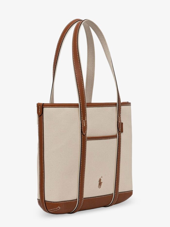 Polo Ralph Lauren Canvas Shoulder Bag With Embroidered Logo On The Front