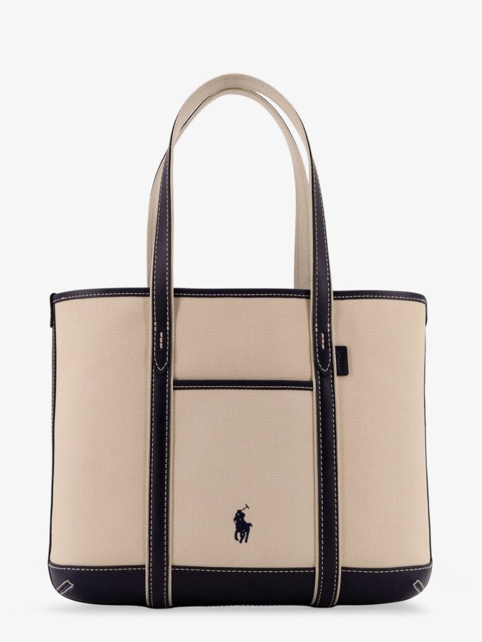 Polo Ralph Lauren Canvas Shoulder Bag With Embroidered Logo On The Front