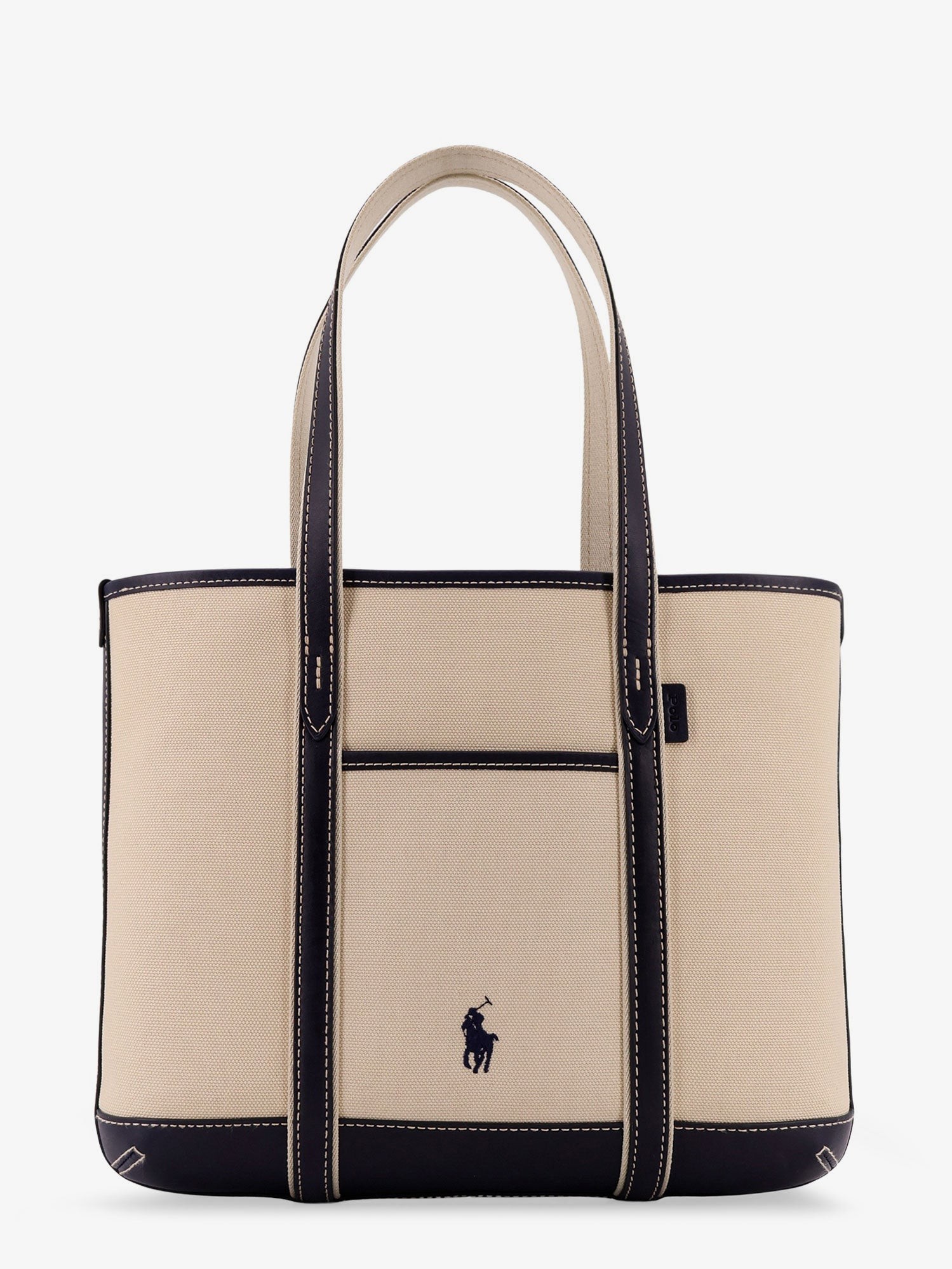 Polo Ralph Lauren Canvas Shoulder Bag With Embroidered Logo On The Front