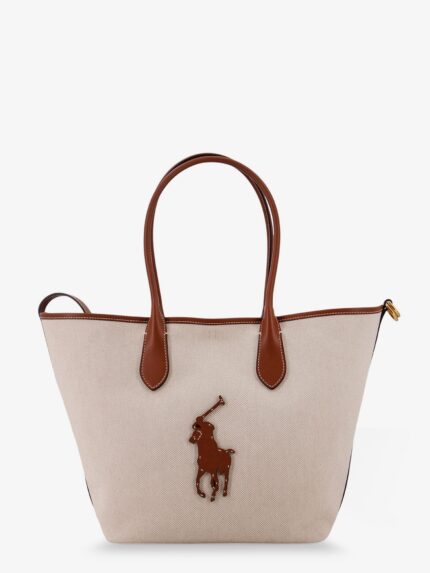 Polo Ralph Lauren Canvas Shoulder Bag With Front Logo Patch