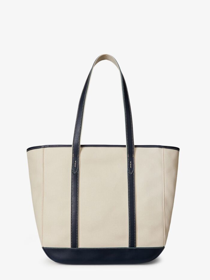 Polo Ralph Lauren Canvas Shoulder Bag With Leather Profiles