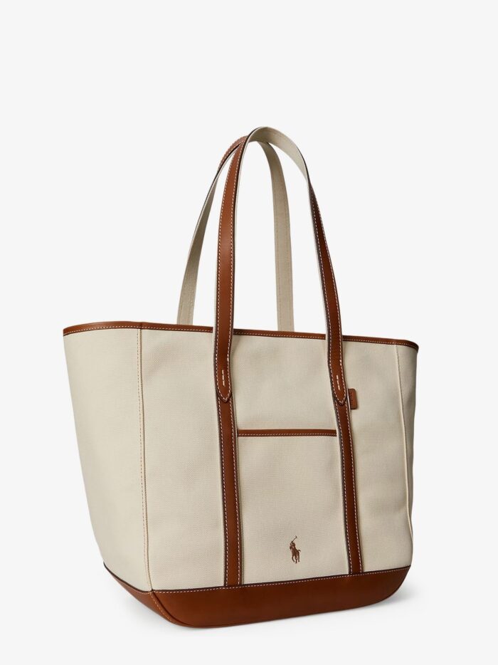 Polo Ralph Lauren Canvas Shoulder Bag With Leather Profiles