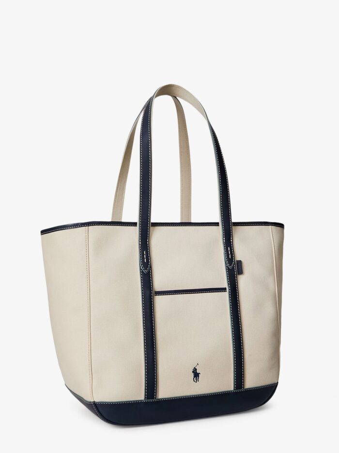 Polo Ralph Lauren Canvas Shoulder Bag With Leather Profiles