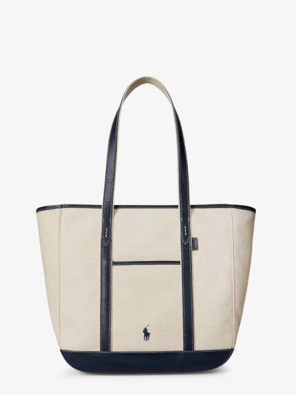 Polo Ralph Lauren Canvas Shoulder Bag With Leather Profiles