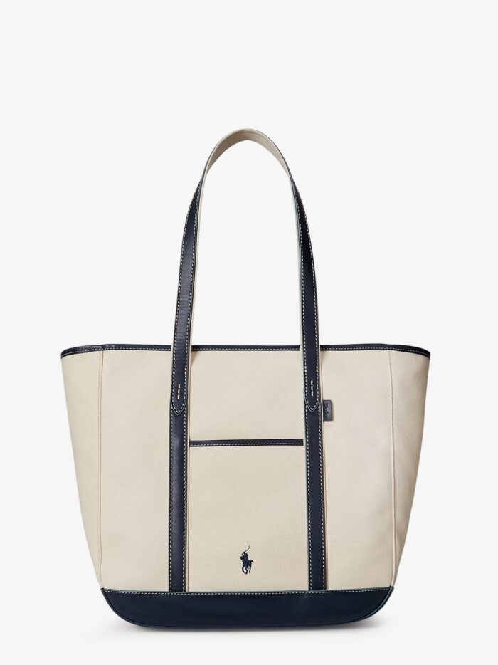 Polo Ralph Lauren Canvas Shoulder Bag With Leather Profiles