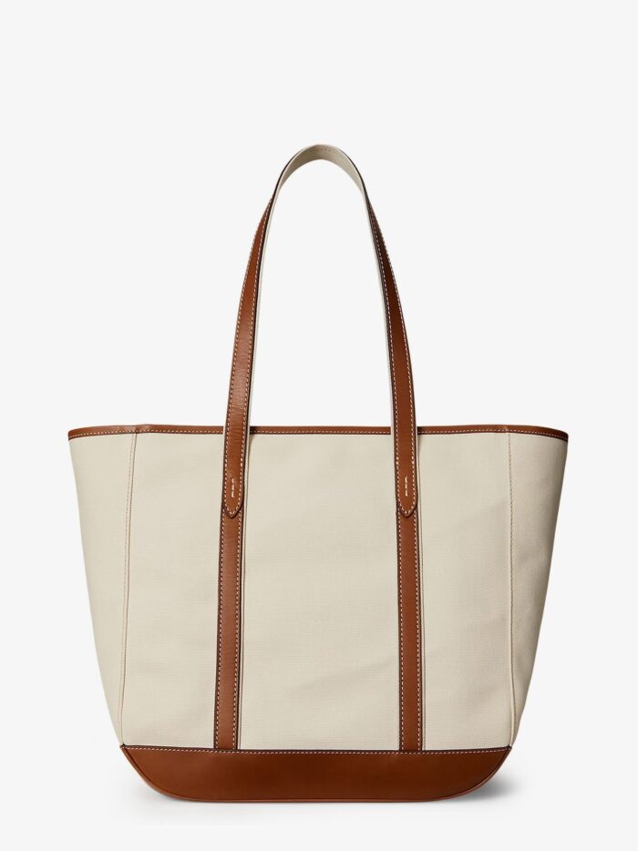 Polo Ralph Lauren Canvas Shoulder Bag With Leather Profiles