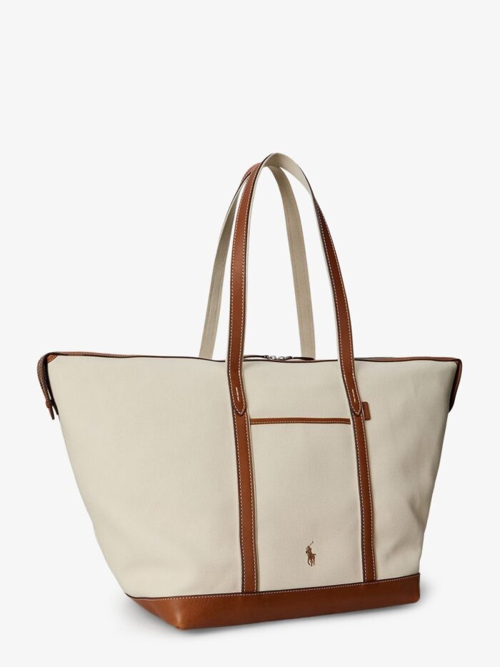 Polo Ralph Lauren Canvas Travel Bag With Leather Profiles
