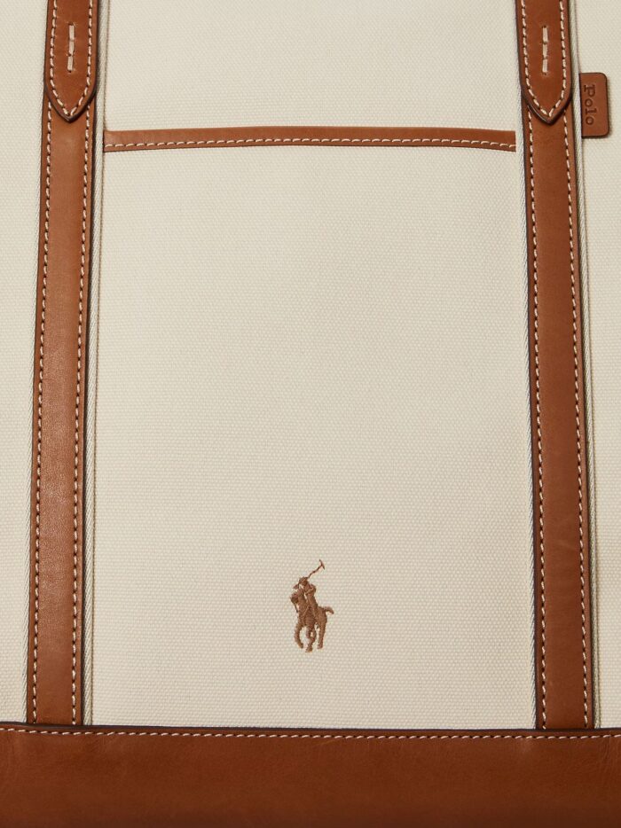 Polo Ralph Lauren Canvas Travel Bag With Leather Profiles