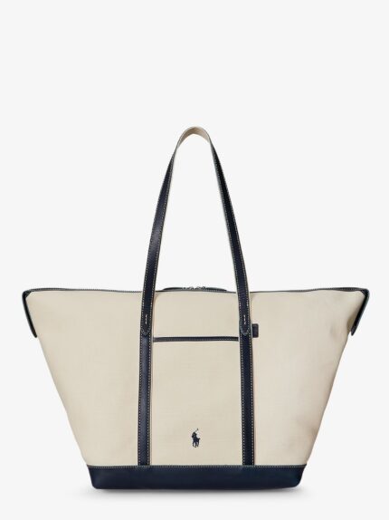 Polo Ralph Lauren Canvas Travel Bag With Leather Profiles