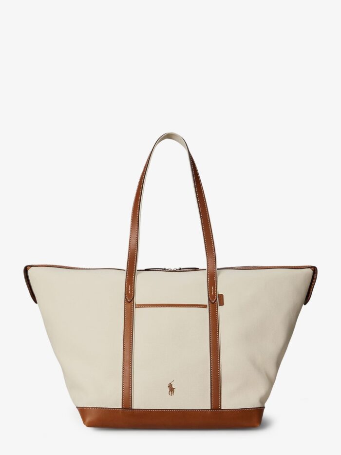 Polo Ralph Lauren Canvas Travel Bag With Leather Profiles