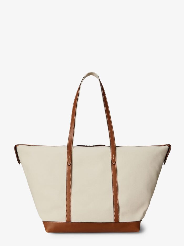 Polo Ralph Lauren Canvas Travel Bag With Leather Profiles