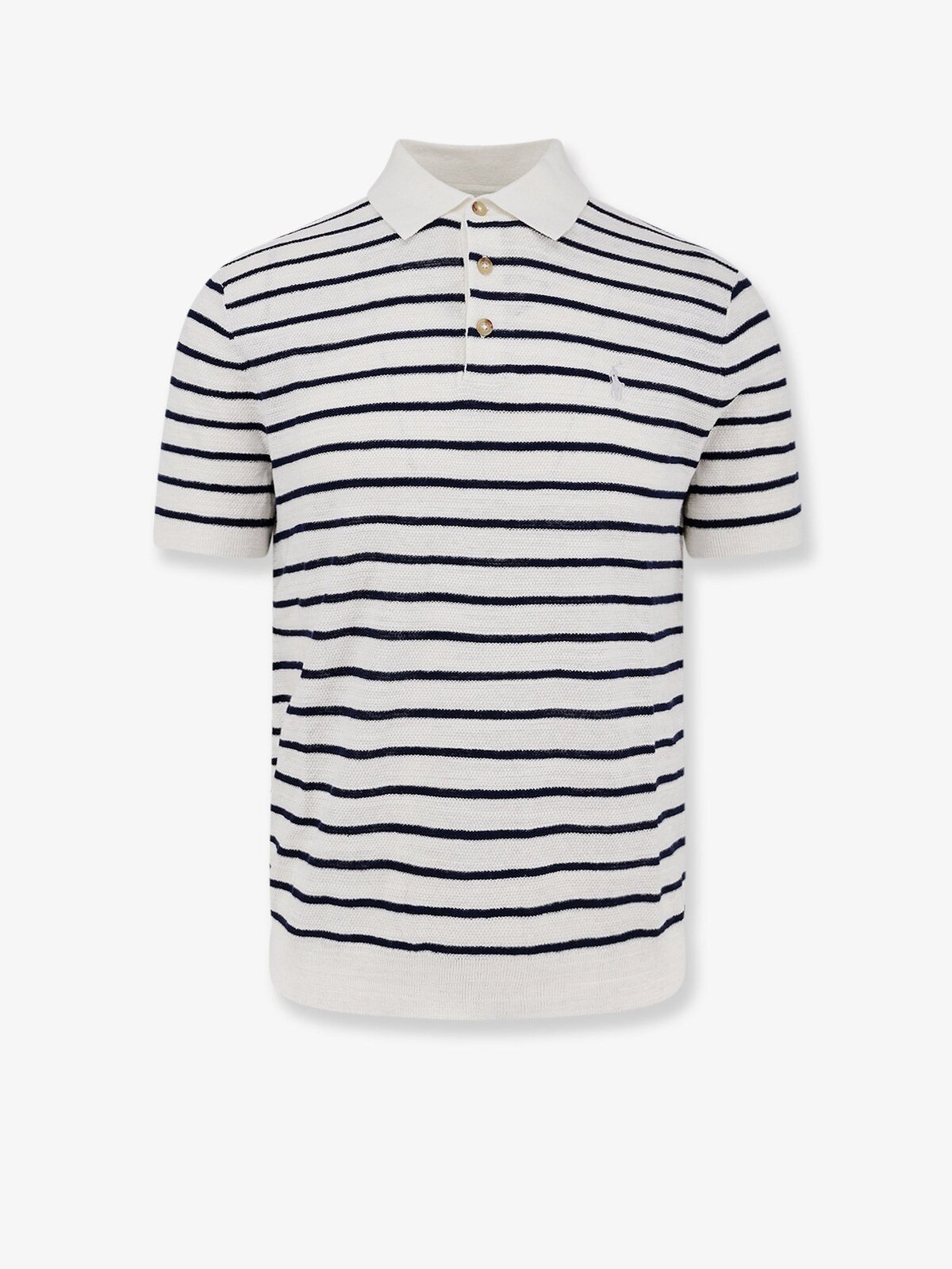 Polo Ralph Lauren Cotton And Linen Blend Polo Shirt With Striped Pattern