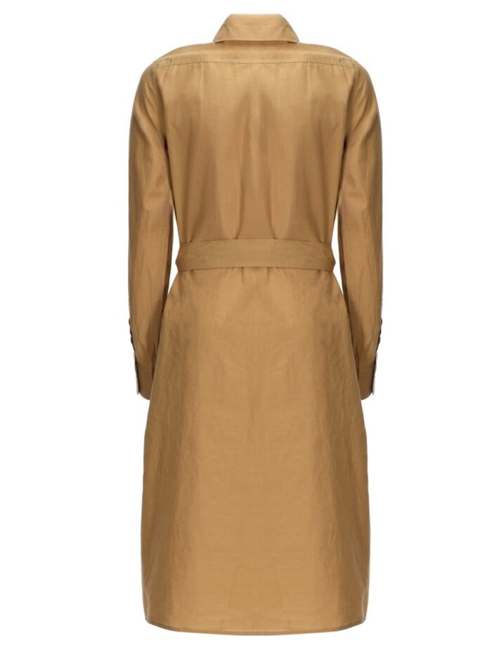 Polo Ralph Lauren COTTON AND LINEN MIDI DRESS