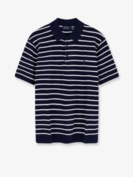 Polo Ralph Lauren Cotton And Linen Polo Shirt With Striped Pattern