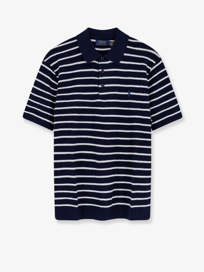 Polo Ralph Lauren Cotton And Linen Polo Shirt With Striped Pattern