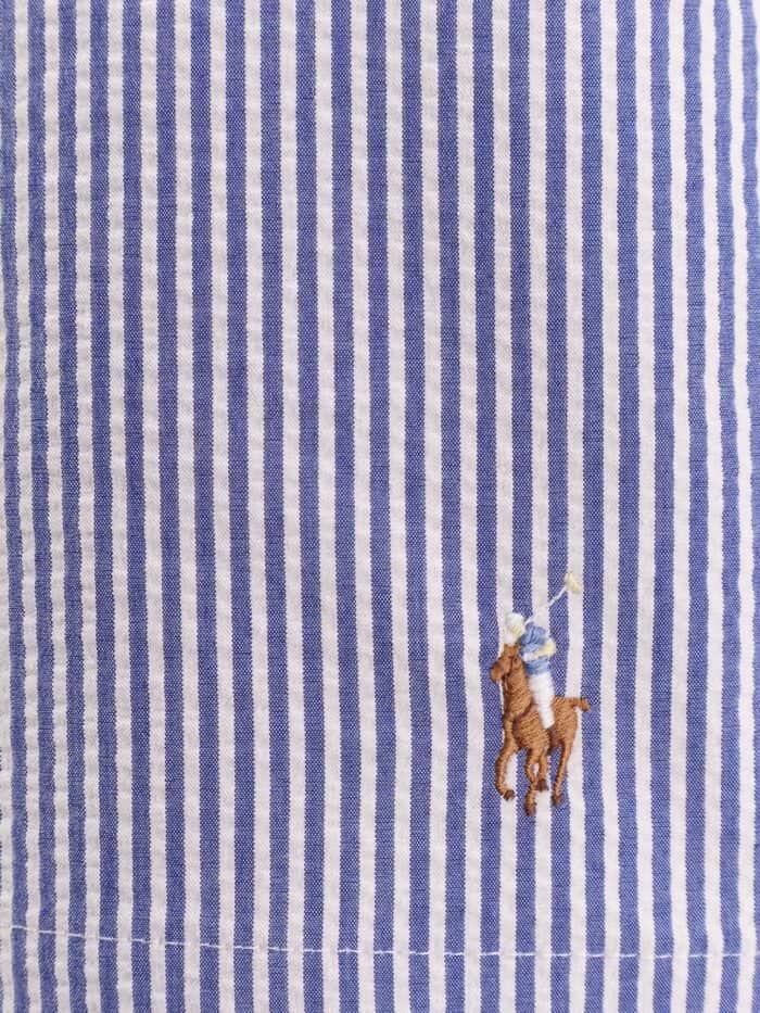 Polo Ralph Lauren Cotton Blend Striped Swim Trunk With Logo Embroidery