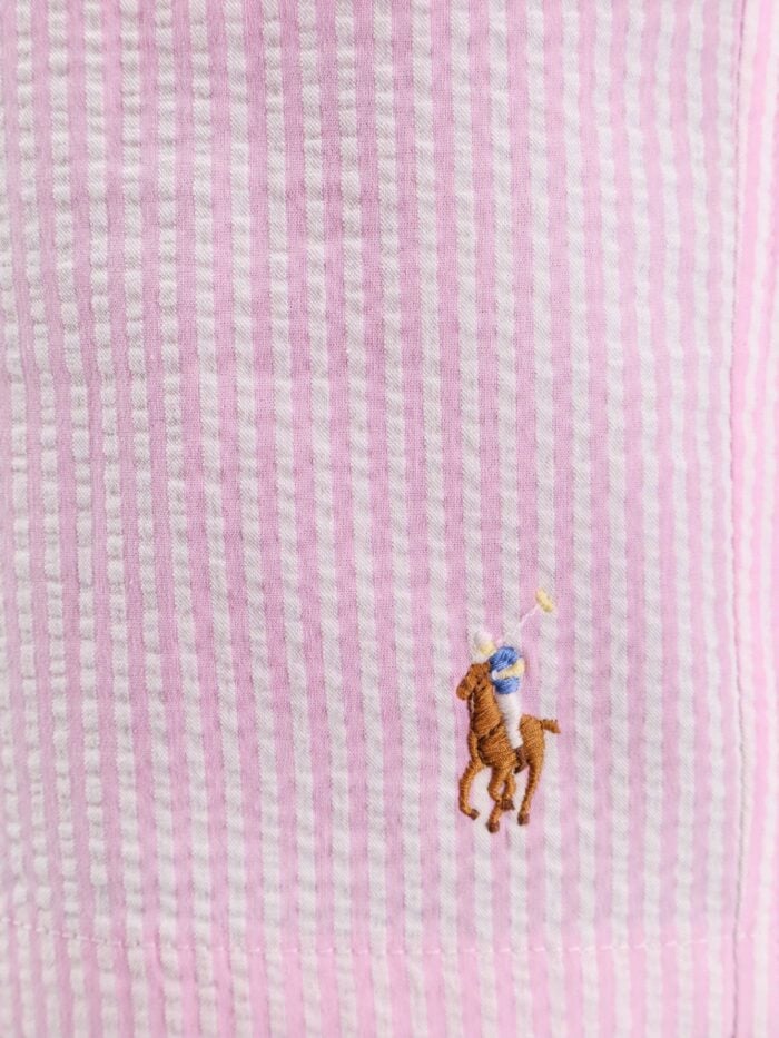 Polo Ralph Lauren Cotton Blend Striped Swim Trunk With Logo Embroidery