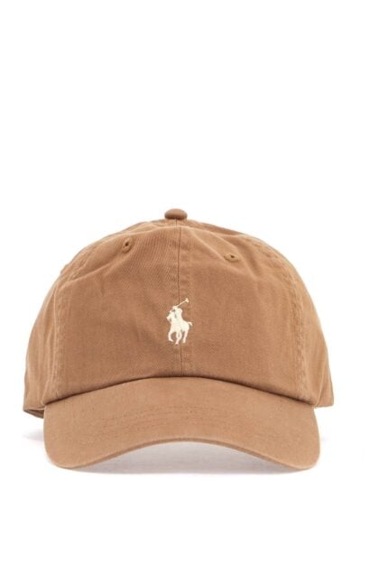 POLO RALPH LAUREN Cotton Cap With Curved Visor And Embroidered Logo In Rustic Brown