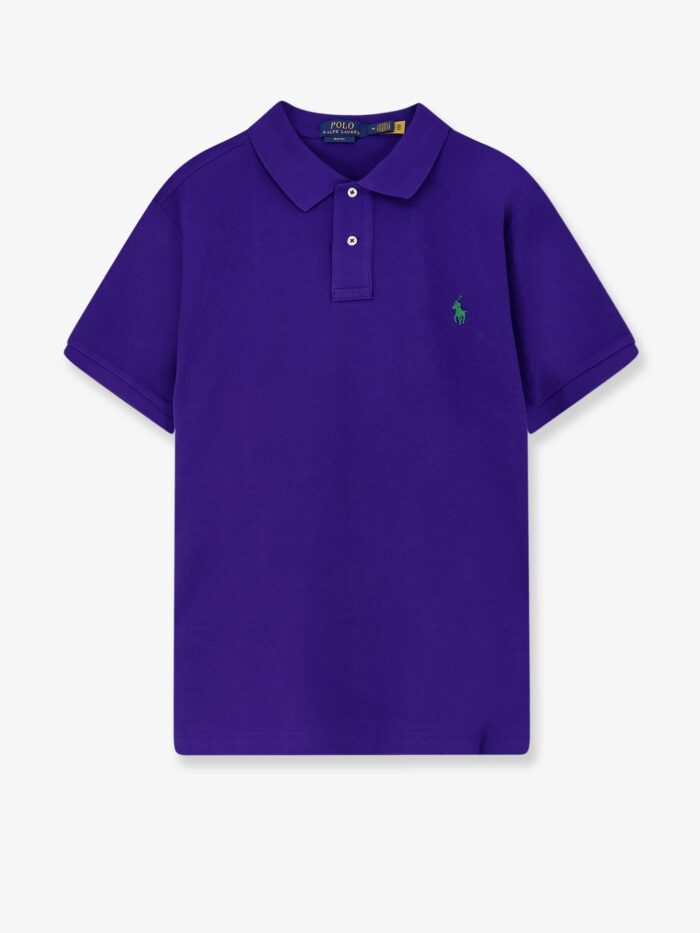 polo ralph lauren cotton polo shirt with frontal embroidered logo Polo Ralph Lauren Cotton Polo Shirt With Frontal Embroidered Logo