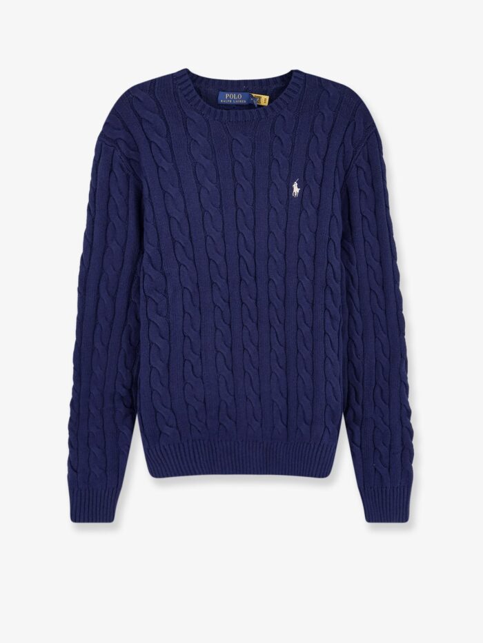 Polo Ralph Lauren Cotton Sweater With Embroidered Logo On The Front