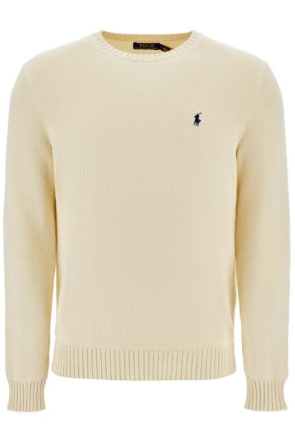 POLO RALPH LAUREN Cream Cotton Sweater With Embroidered Logo