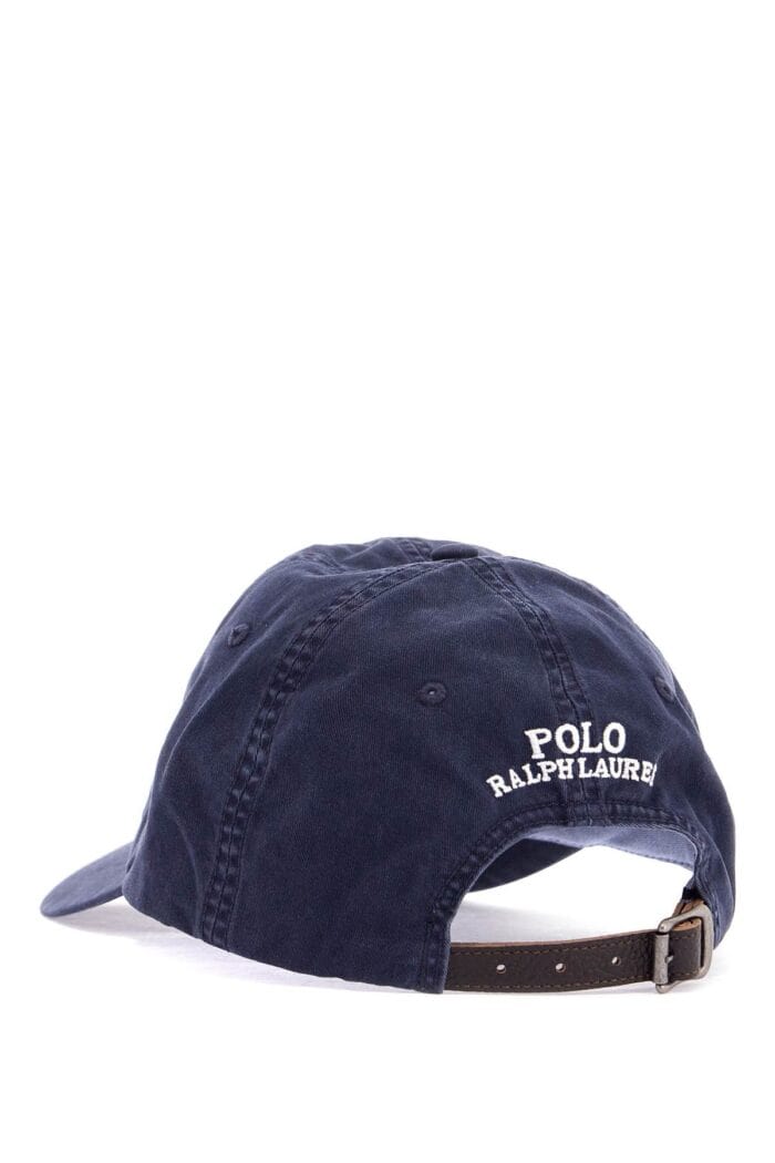 POLO RALPH LAUREN Dark Blue Cotton Cap With Curved Brim