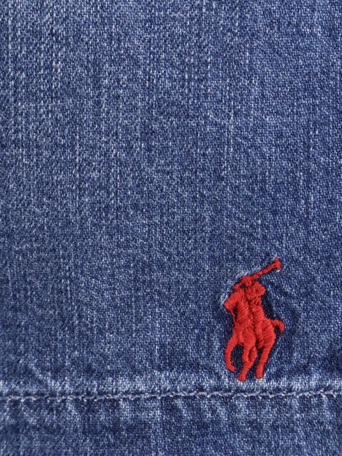 Polo Ralph Lauren Denim Bermuda Shorts With Embroidered Logo On The Front