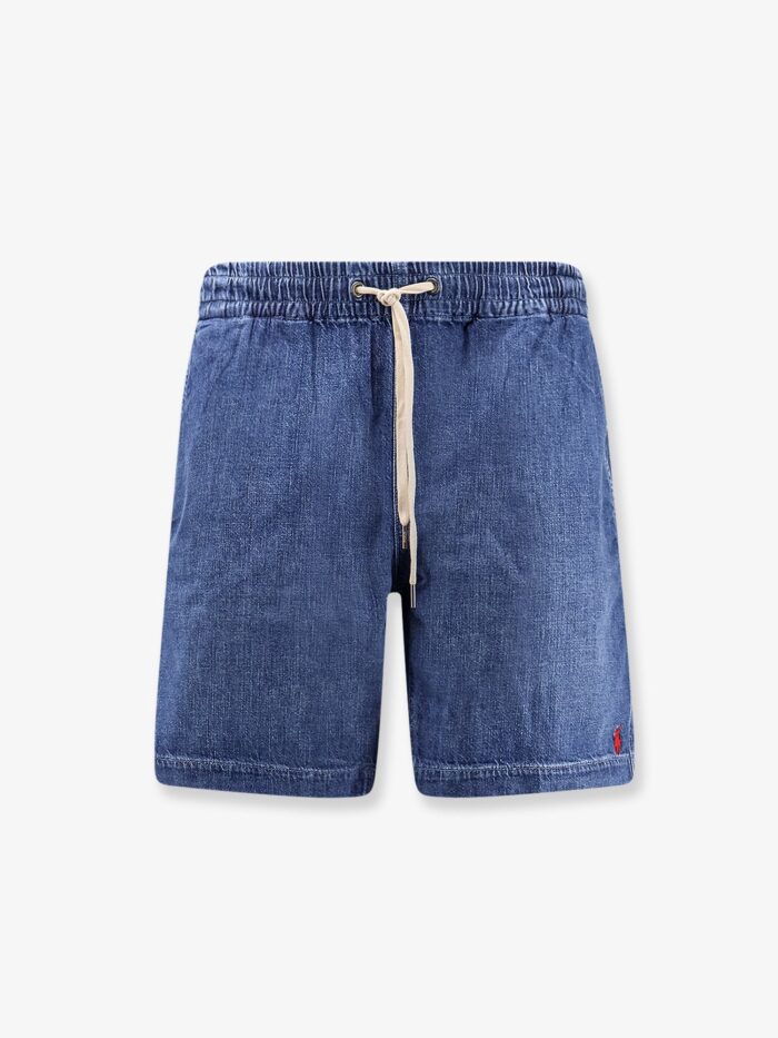 Polo Ralph Lauren Denim Bermuda Shorts With Embroidered Logo On The Front