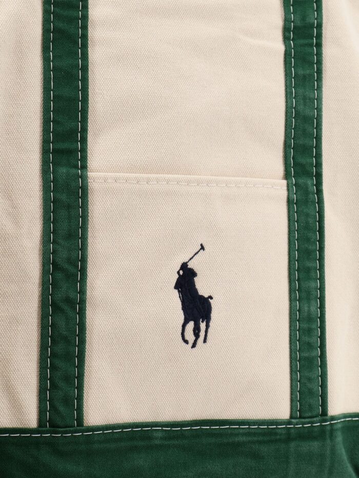 Polo Ralph Lauren Denim Shoulder Bag With Embroidered Logo On The Front