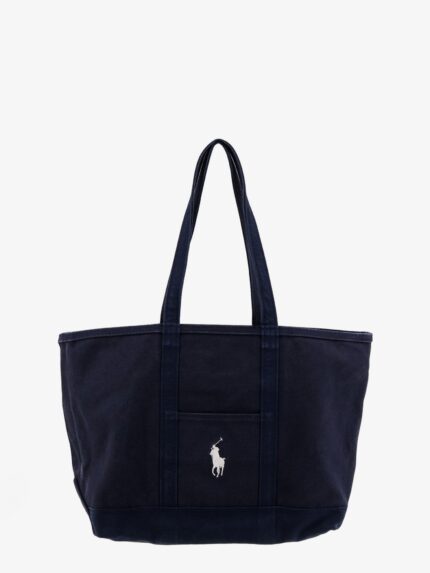 Polo Ralph Lauren Denim Shoulder Bag With Embroidered Logo On The Front