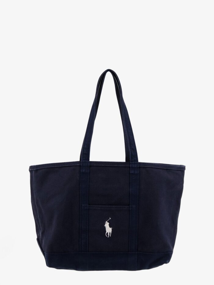 polo ralph lauren denim shoulder bag with embroidered logo on the front Polo Ralph Lauren Denim Shoulder Bag With Embroidered Logo On The Front