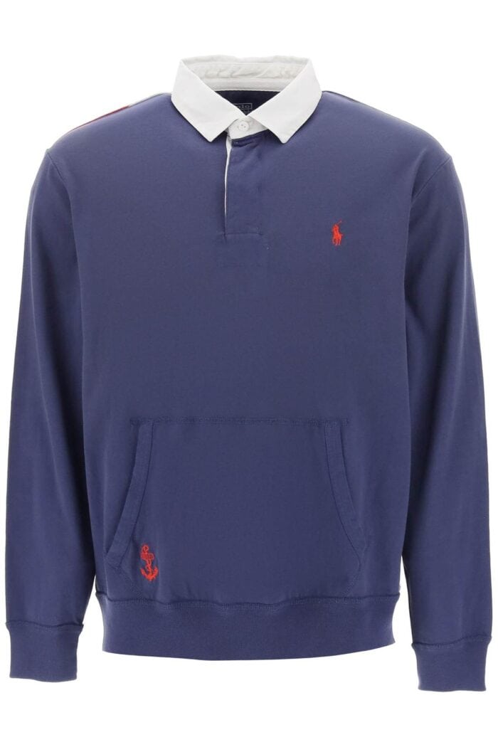 Polo Ralph Lauren Flag Patch Long Sleeve Rugby Shirt