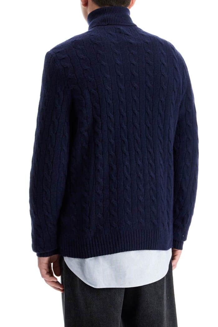 POLO RALPH LAUREN High-neck Wool And Cashmere Cable-knit Pullover Sweater